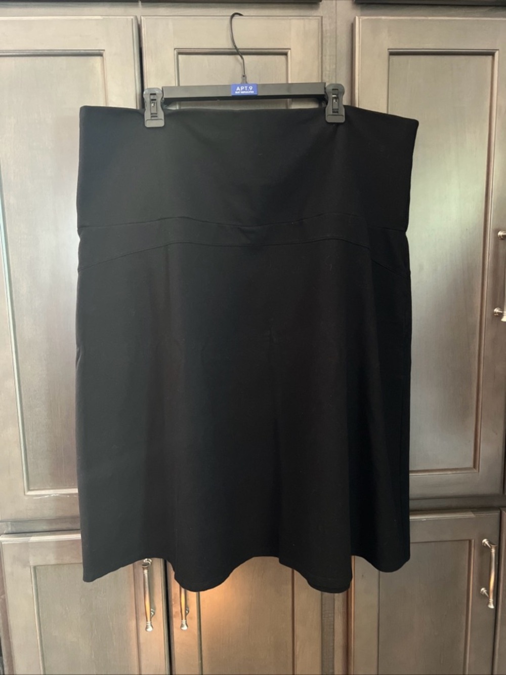 Eddie Bauer Black Fold Over Waistband Cotton A-Line Athleisure Skirt XXL Y2K